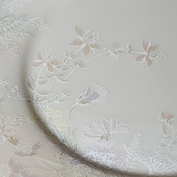 Lenox April Salad Plate - 1980's Pastel Flowers with Platinum Rim - Picture 5 of 5